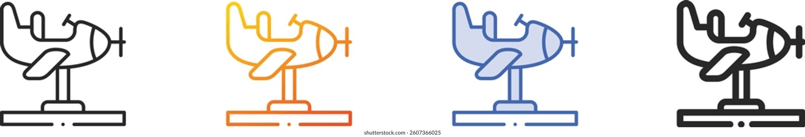 ride icon.Thin Linear, Gradient, Blue Stroke and bold Style Design Isolated On White Background