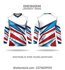 RIDE JERSEY VECTOR DESIGN EDITABLE FOR SUBLIMATION