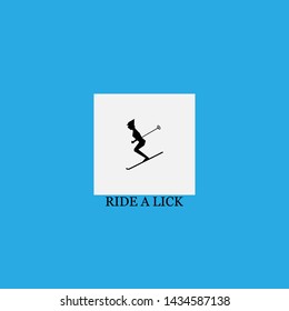 ride a lick icon sign signifier vector