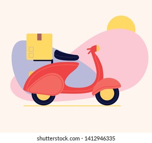 Ride the motorcycle to send the package.