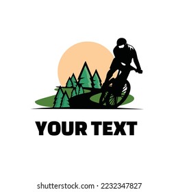 ride mountain bike illustration vector