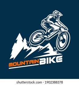 Ride Mountain Bike Logo Vector Art