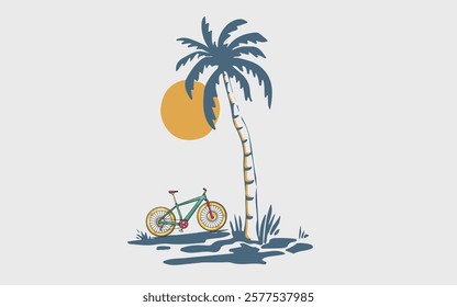 Ride with the nature graphic vector