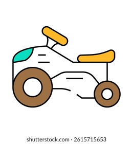 ride on toy child line icon vector. ride on toy child sign. isolated symbol illustration