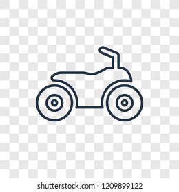 Ride on toy concept vector linear icon isolated on transparent background, Ride on toy concept transparency concept in outline style