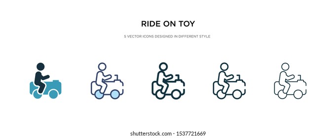 ride on toy icon in different style vector illustration. two colored and black ride on toy vector icons designed in filled, outline, line and stroke style can be used for web, mobile, ui
