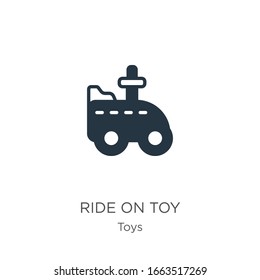 Ride on toy icon vector. Trendy flat ride on toy icon from toys collection isolated on white background. Vector illustration can be used for web and mobile graphic design, logo, eps10