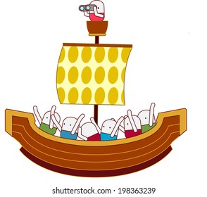 ride the pirate ship at an amusement park 