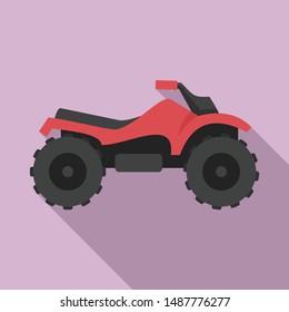 Ride quad bike icon. Flat illustration of ride quad bike vector icon for web design