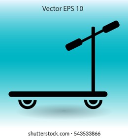 ride a scooter vector