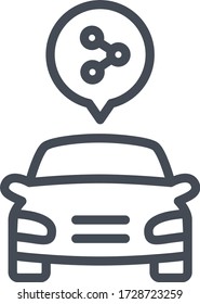 Ride Sharing Car Sharing Icon