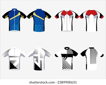 Ride in Style: Premium Cycling Jersey Design Collection - Set of 4 Exclusive Designs for Peak Performance and Fashion on the Road