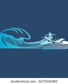 Passeio A Onda design esporte vetor ilustração