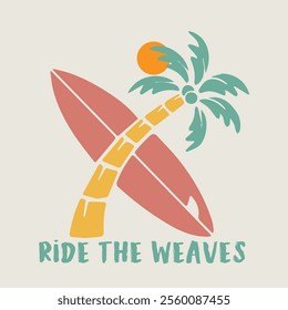 Ride the weaves vector design and art