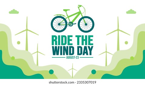  ride the wind day background design template
