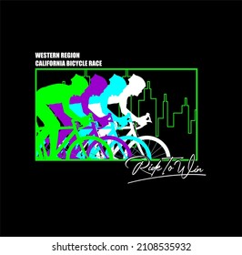  RIDE TO WIN,TYPOGRAPHY DESIGN T-SHIRT PRINT.