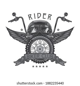 Rider Biker Club Vector T Shirt Design.