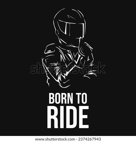 Rider. born to ride vector