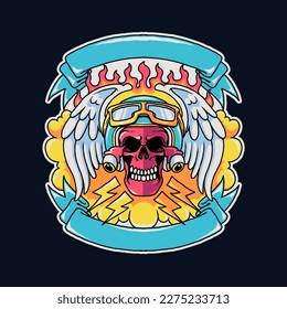 the rider cartoon vector illustration