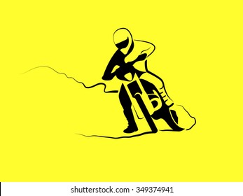 Rider enduro motocross championship  Vector illustration.