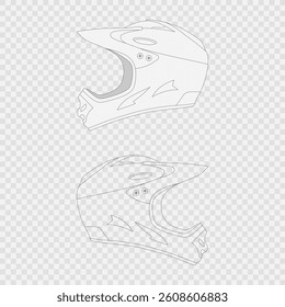 Rider helmet mockup vector art Isolated on transparent background