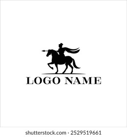 Rider and Horse for Equestrian or Sports Branding