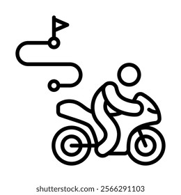 Rider Journey icon line vector illustration