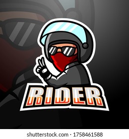 Rider mascot esport logo design