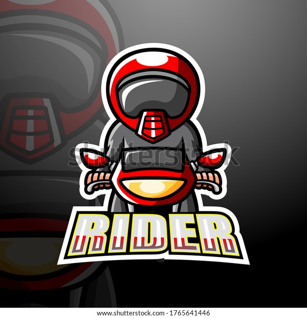 Rider mascot esport logo\
design