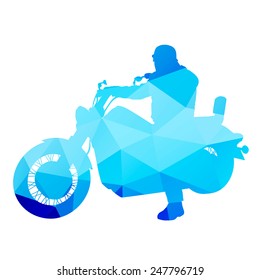 Rider on a chopper. Abstract vector illustration