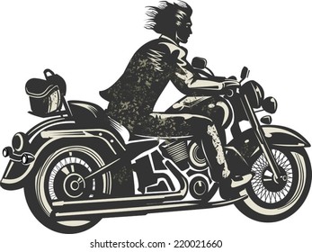 Rider on the motorbike