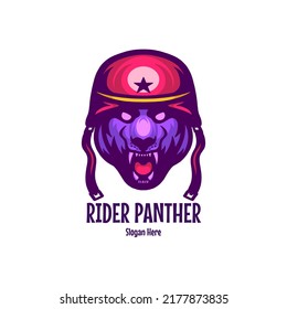 Rider Panther Character Logo For Business