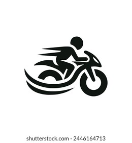rider riding hobby logo vector illustration template design