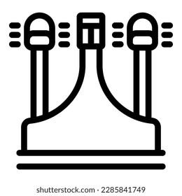 Rider skate icon outline vector. Sport scene. Wall culture