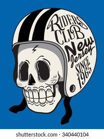 rider skull vector design