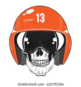 Rider. Skull. Vector illustration