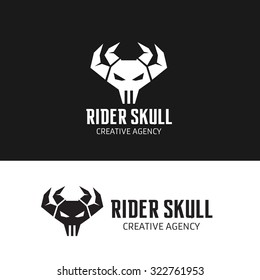 Rider Skull Vector logo template