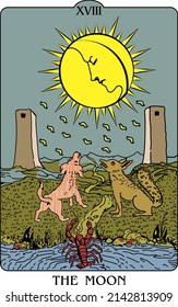 Rider Tarot. The moon. high card