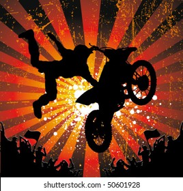 Rider Vector Background - Motorcross Poster