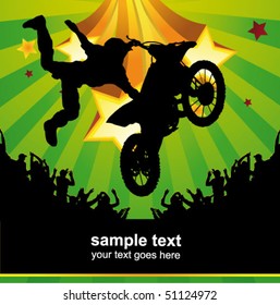 Rider Vector Background - Motorcross Poster