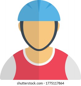 rider vector flat color icon 