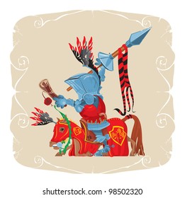 Rider-Knight of the tournament, vector