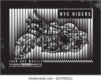 riders graphic for apparels