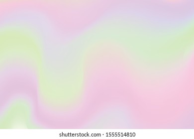 Ridescent wallpaper. Abstract softsoft pastel colors  holographic foil background. Creative gradient surface backdrop. Vector illustration in flat design.