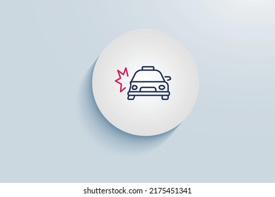 RIDESHARE ACCIDENTS ICON VECTOR DESIGN