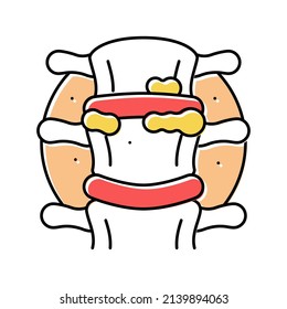 ridge gout color icon vector. ridge gout sign. isolated symbol illustration