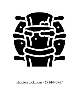 ridge gout glyph icon vector. ridge gout sign. isolated contour symbol black illustration