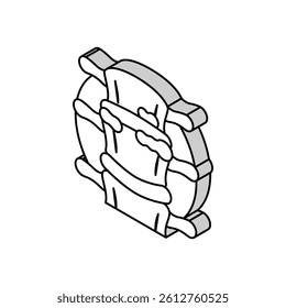 ridge gout isometric icon vector. ridge gout sign. isolated symbol illustration