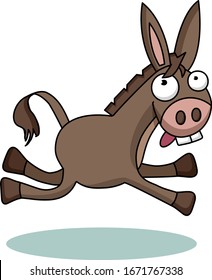 Ridiculous donkey illustration for children