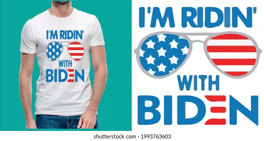 Ich bin mit Biden-t-Shirt-Design-Vektorgrafik